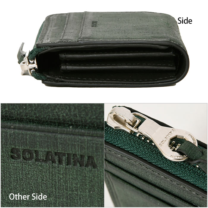 SOLATINA(ソラチナ) SW-70015 カーフレザーイタリア産ワックス仕上げ L字ファスナー コインケース 短財布