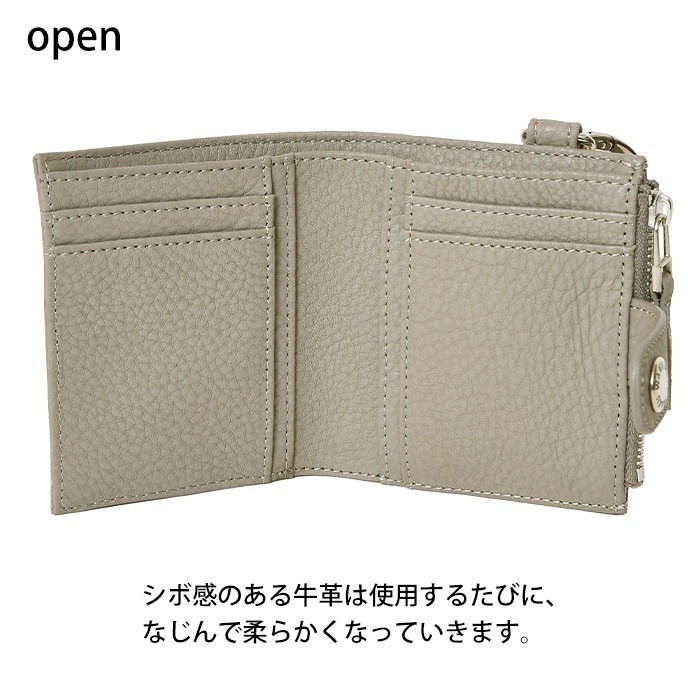 waku ワク WKW-0016 ソフト 本革 短財布 お財布 二つ折り フラグメントケース コンパクトサイフ レディース メンズ レザー 財布