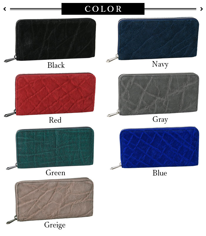 ZOO(ズー) ZLW-101 象革イタリアンレザー 長財布 ラウンドファスナー