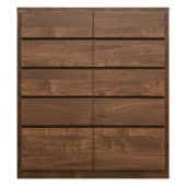 キューブ 幅90-5段チェスト ウォールナット | チェスト・タンス