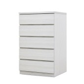 フィット 幅60-5段チェスト(奥行55) ホワイト | チェスト・タンス