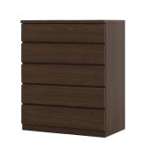 フィット 幅80-5段チェスト(奥行44) ウォールナット|チェスト・タンス|商品カテゴリー