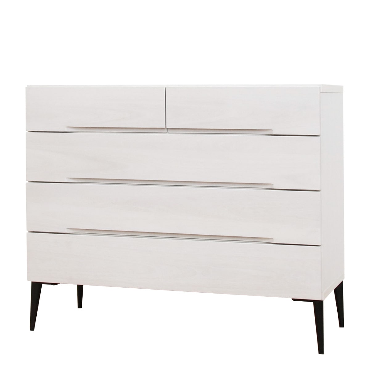 桐モダン 幅102-4段チェスト ホワイト|チェスト・タンス|商品カテゴリー