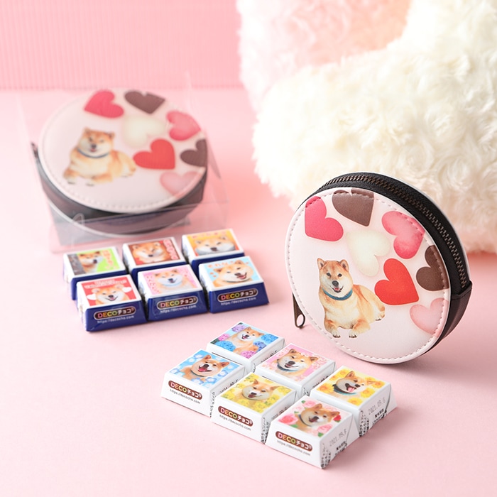 柴犬まるのDECOチョコ6個入り☆コインケース