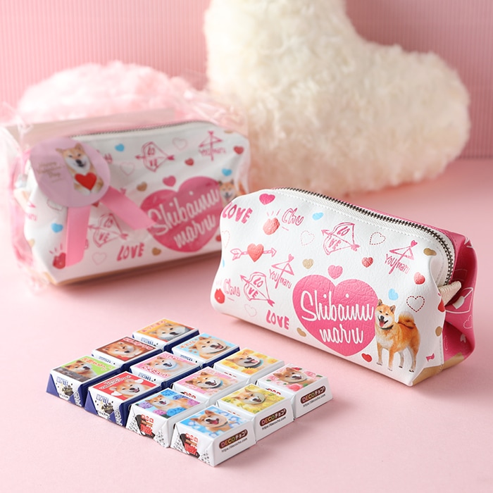 柴犬まるのDECOチョコ12個入り☆ペンポーチ