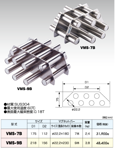 �ޥ��ͥåȥС���˥å� VMS-7B��VMS-9B