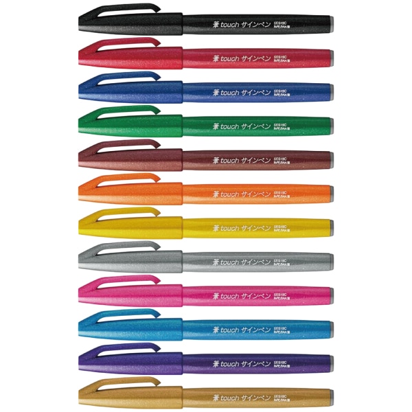 ☆[Pentel ぺんてる] 水性サインペン 筆 touch＜タッチ