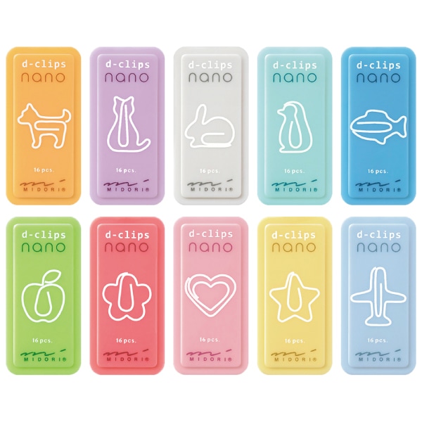 MIDORI ミドリ／デザインフィル] デザインゼムクリップ D-CLIPS nano
