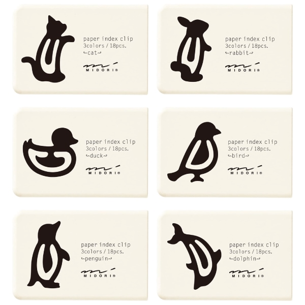 MIDORI ミドリ／デザインフィル] 紙製クリップ paper index clip