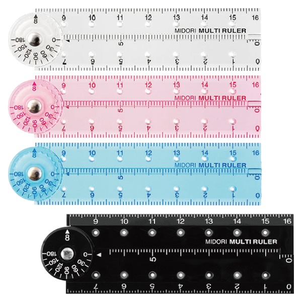 ✨midori✨ MIDORI ミドリ／デザインフィル] マルチ定規＜16cm＞ 折り畳み式