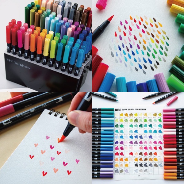 ��[TOMBOW���ȥ�ܱ�ɮ]�������ޡ������ڥ󡡥ǥ奢��֥�å���ڥ��ABT�䡡24�����åȡ�AB-T24CBA�������������󥯡�ξ�ѡ�0.8mm�ġ�ɮ�ġ�