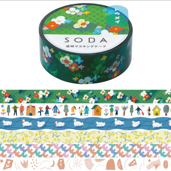 KING JIM キングジム] 粘着テープ SODA＜ソーダ＞透明マスキングテープ