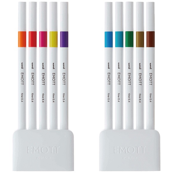 (まとめ）三菱鉛筆 水性サインペン EMOTT5色セット No.2 パッションカラー PEMSY5C.NO2 1パック〔×10セット〕〔代引不可〕 まとめ）三菱鉛筆 水性サインペン EMOTT5色セット No.6 ネイチャー