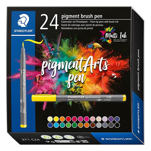 STAEDTLER ステッドラー] 特殊水性インクカラーペン 371 Pigment Brush