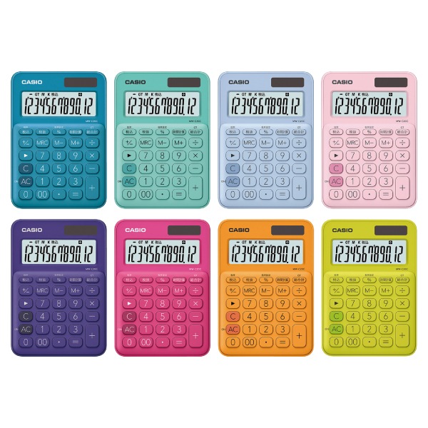 ☆[CASIO カシオ] デザイン電卓 ミニジャストタイプ 12桁 MW-C20C
