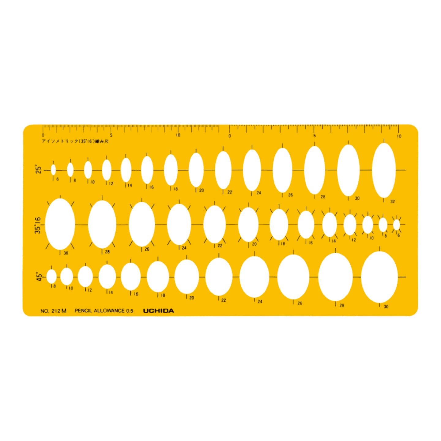 012-0011／テンプレート NO.212M 楕円定規