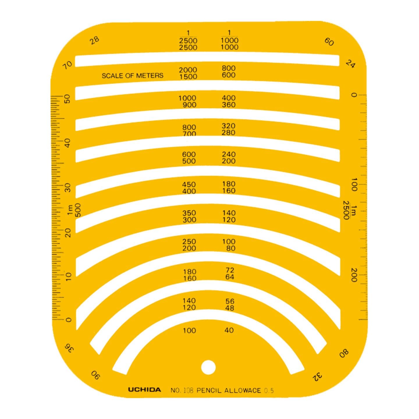 012-0025／テンプレート NO.108 円周定規