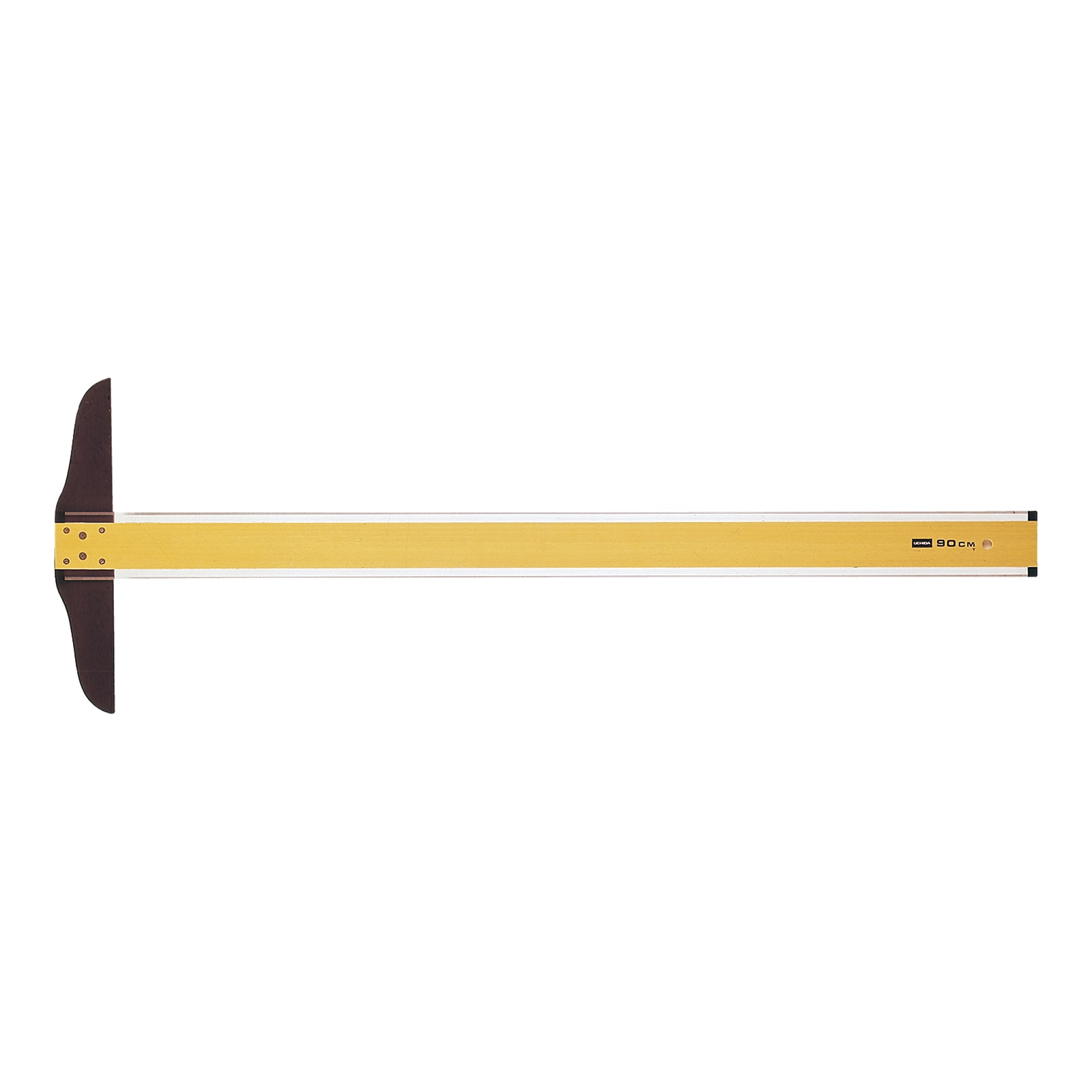 1-806-2090/T型定規 透明両縁 90cm型