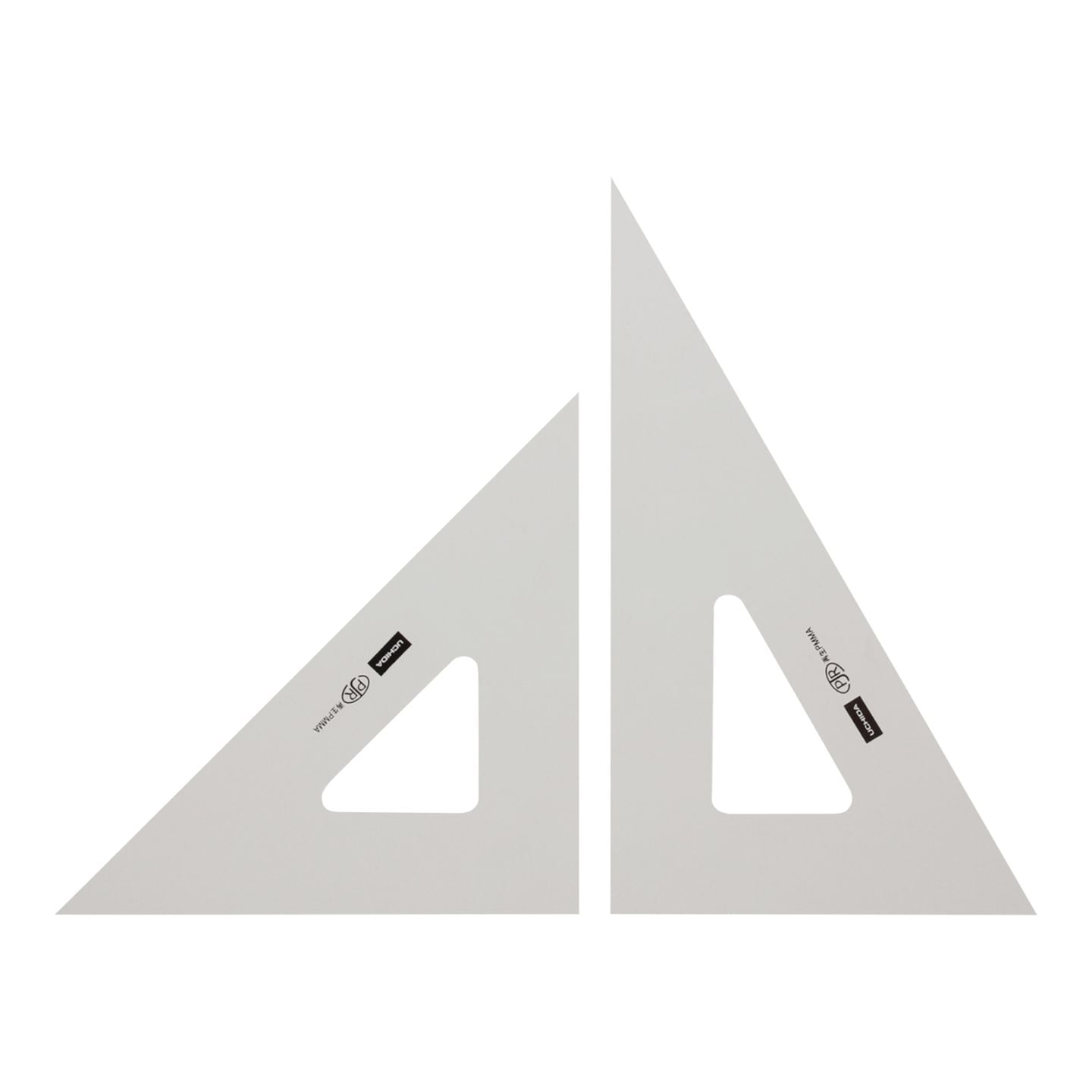 1-809-2420／三角定規 24cm×2mm 目盛りなし