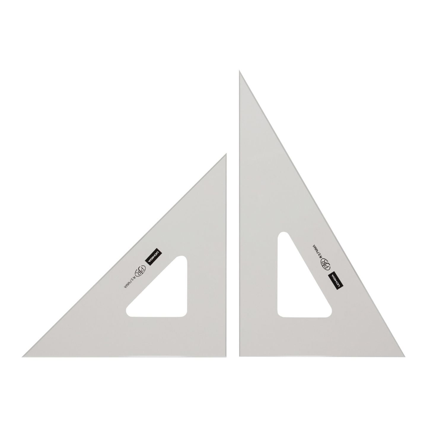 1-809-2421／三角定規 24cm×2mm 面取り 目盛りなし