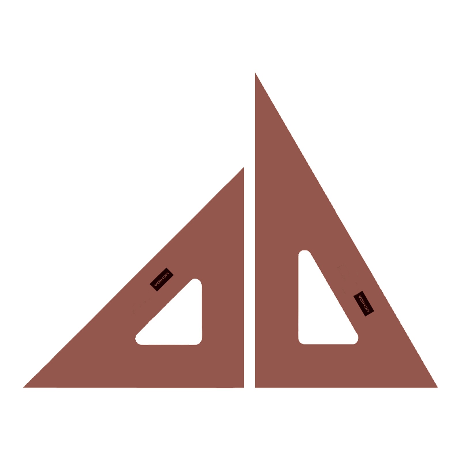 1-809-8242／スモーク三角定規 24cm×2mm 目盛りなし