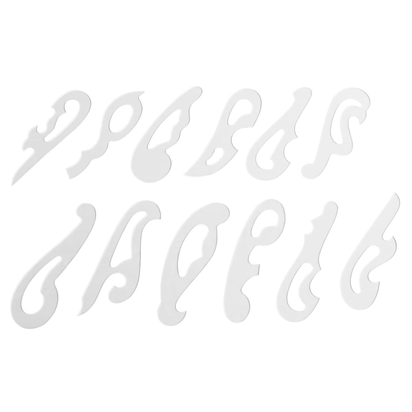 1-811-0002／雲型定規 18cm 12枚組