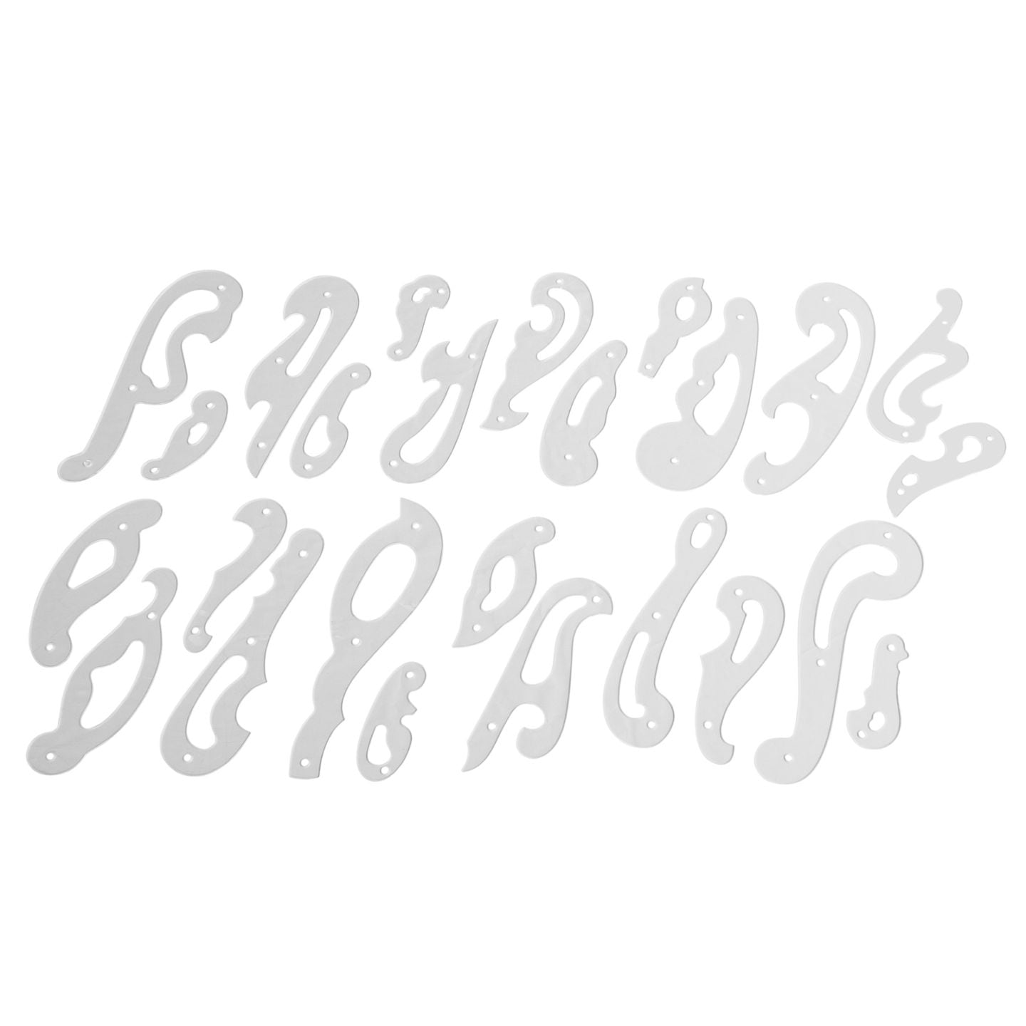 1-811-0009／雲型定規 24cm 25枚組