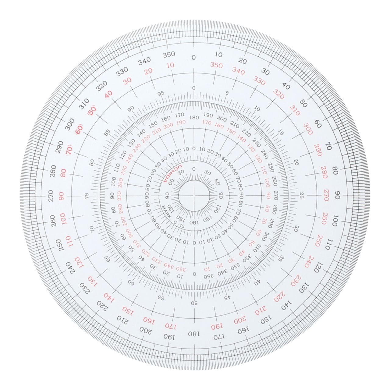 1-822-0000／全円分度器 12cm型