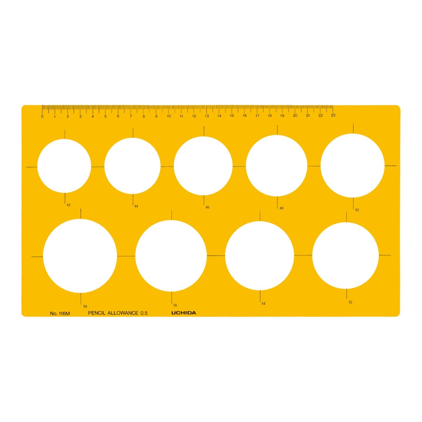 1-843-0016／テンプレート NO.116M 円定規
