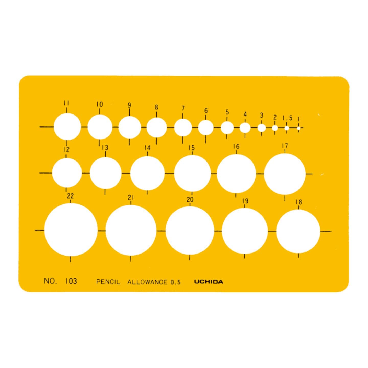 1-843-0103／テンプレート NO.103 円定規