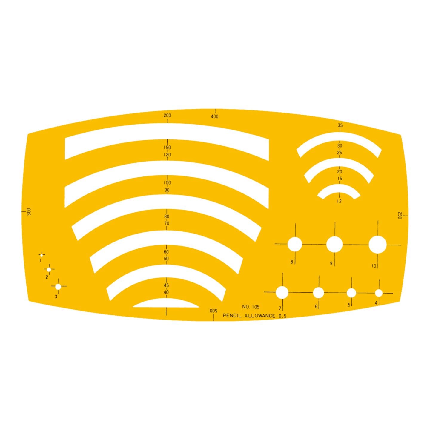 1-843-0105／テンプレート NO.105 円周定規