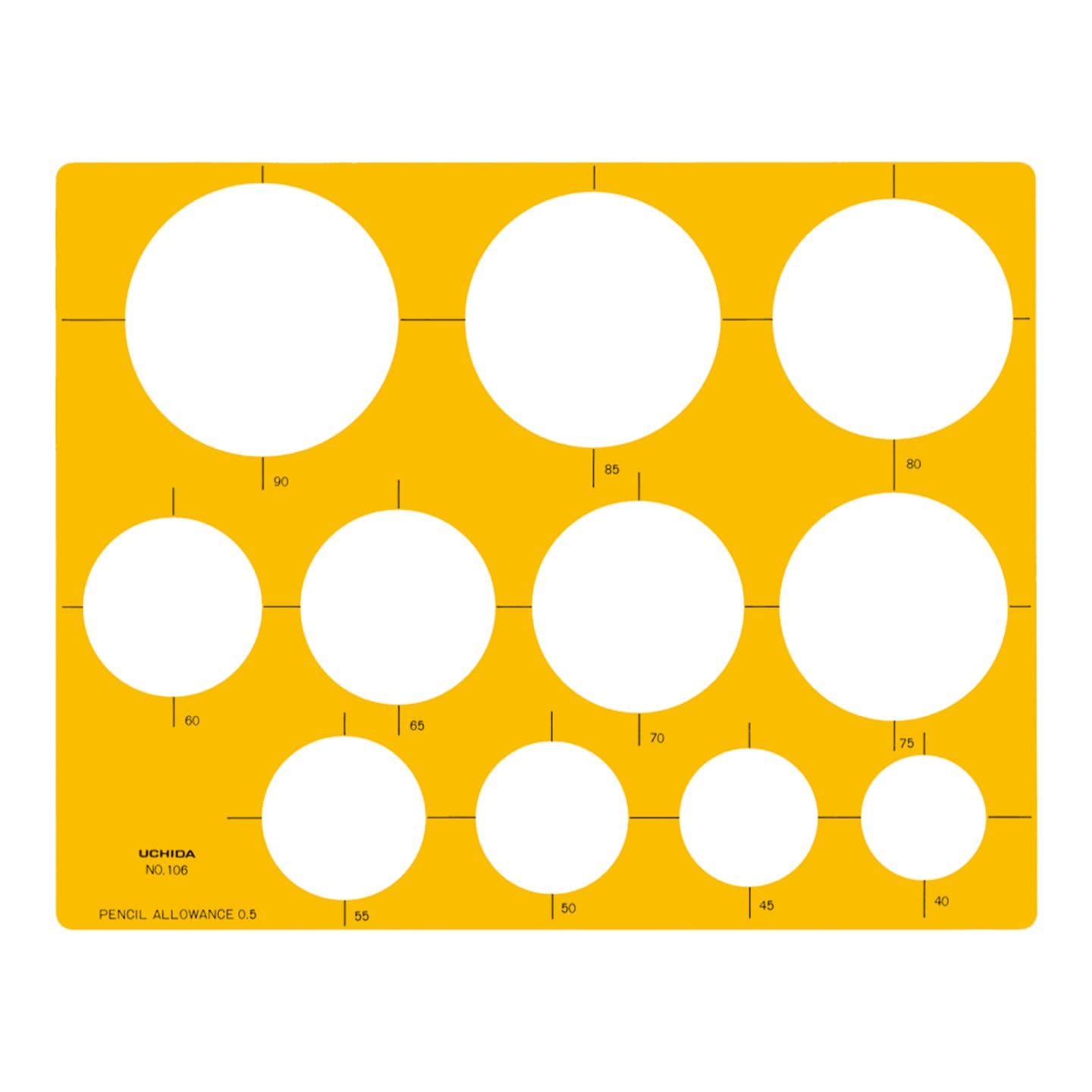 1-843-0106／テンプレート NO.106 円定規