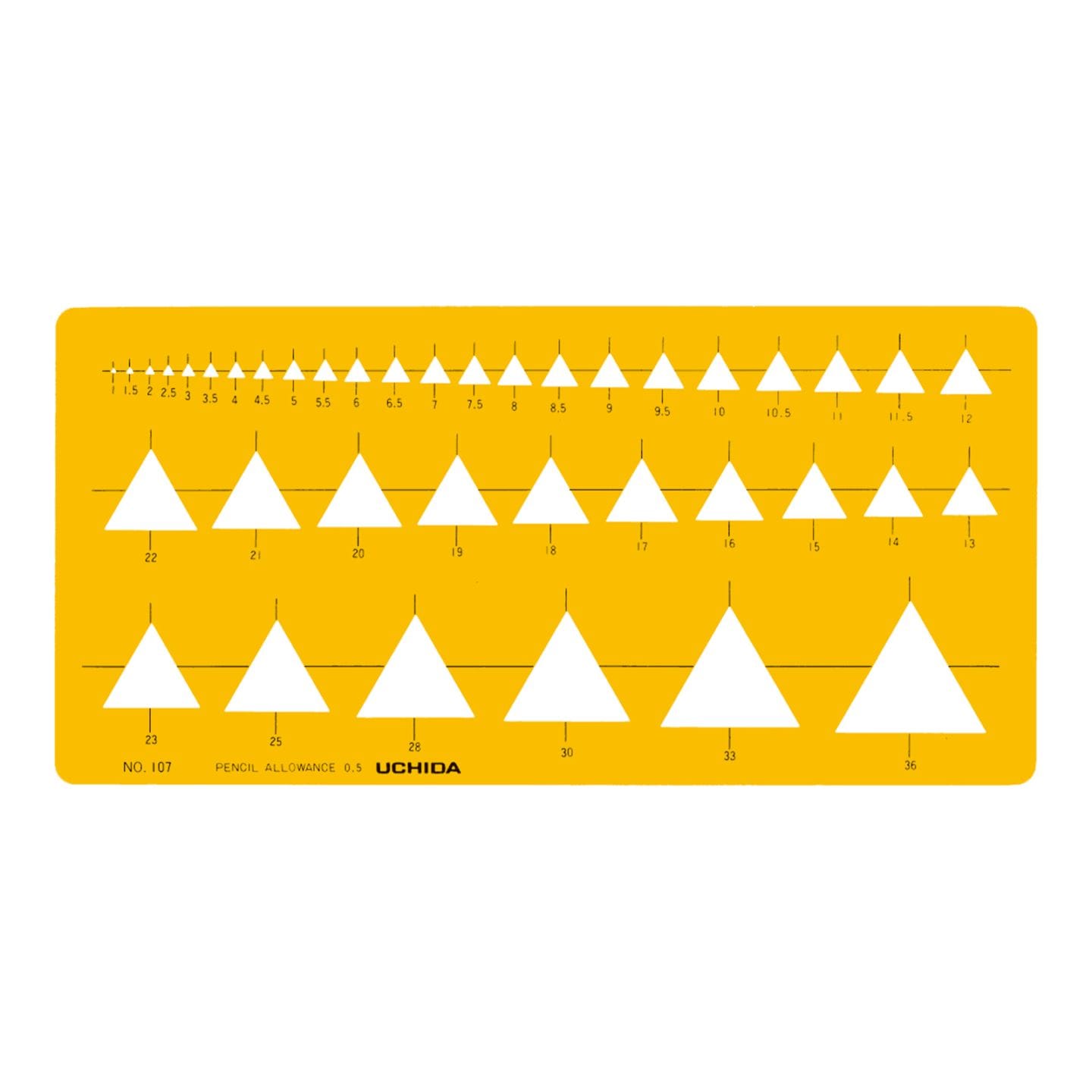 1-843-0107／テンプレート NO.107 三角記号定規