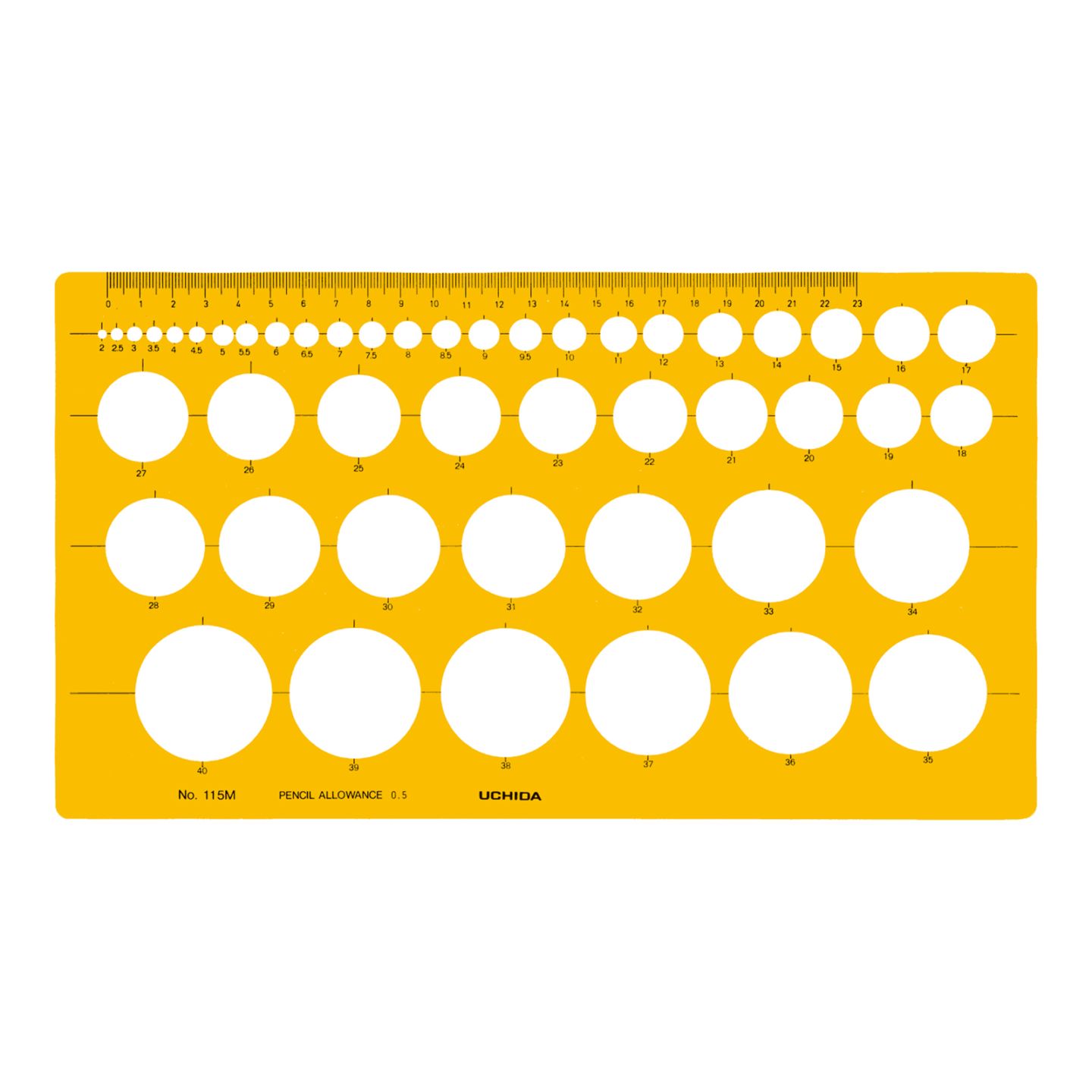 1-843-0115／テンプレート NO.115M 円定規