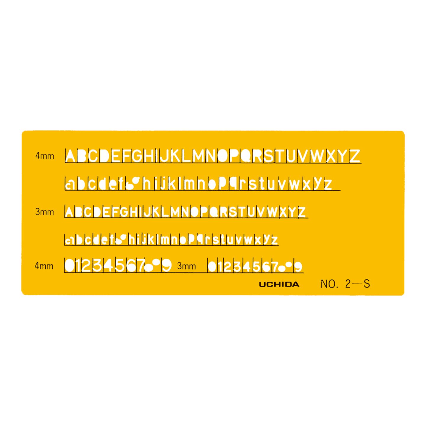 1-843-1012／テンプレート NO.2-S 英字・数字