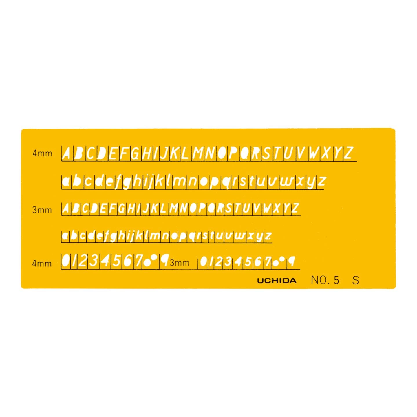 1-843-1015／テンプレート NO.5-S 英字・数字