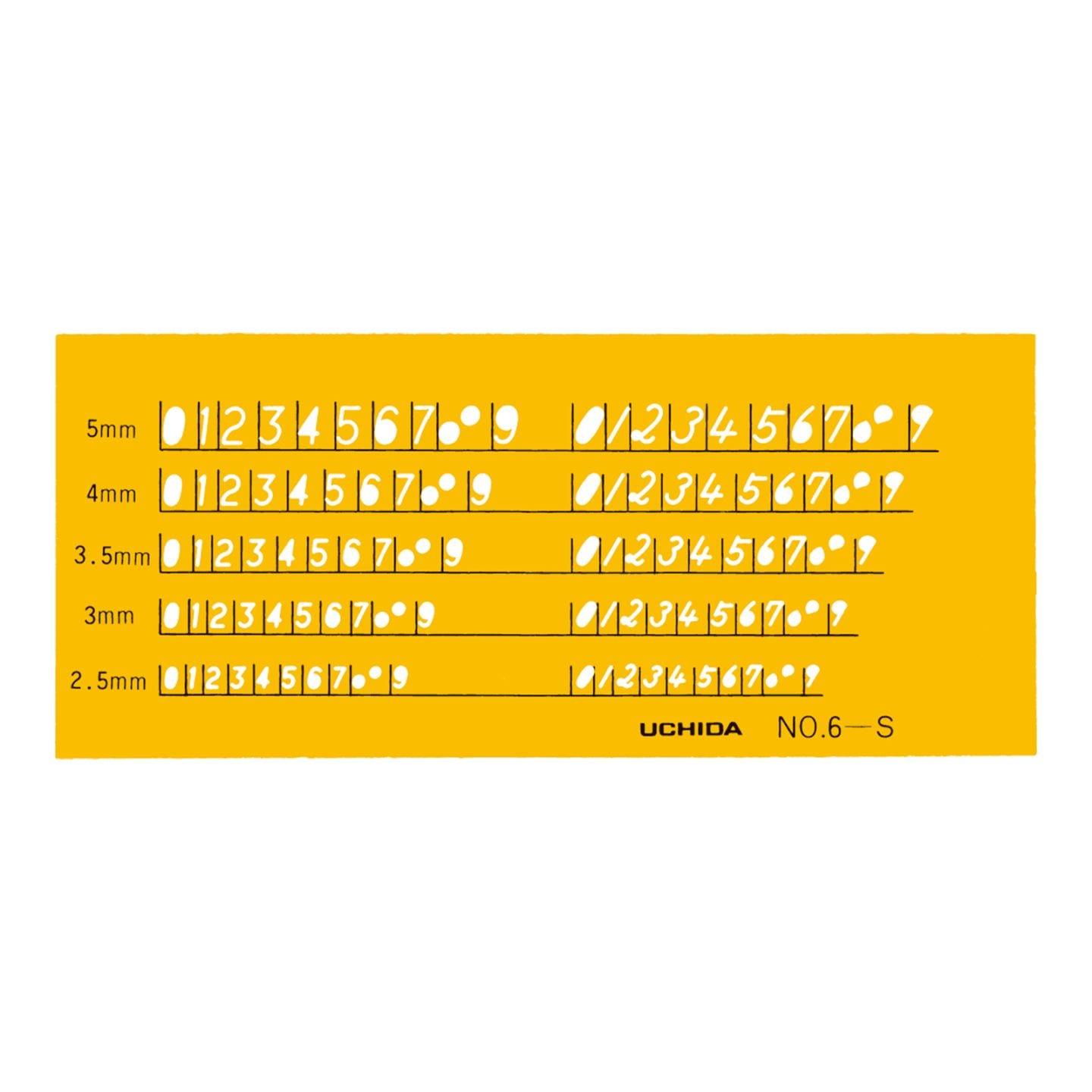 1-843-1016／テンプレート NO.6-S 数字