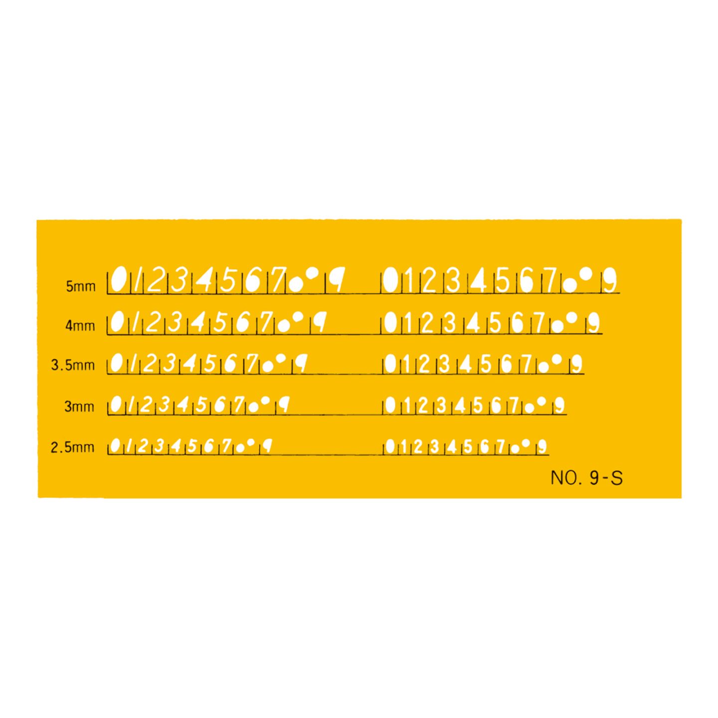 1-843-1019／テンプレート NO.9-S 数字