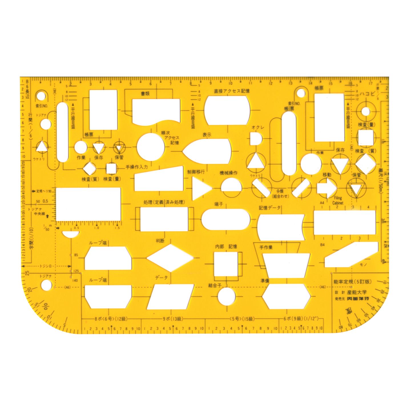 1-843-1601／テンプレート 能率定規