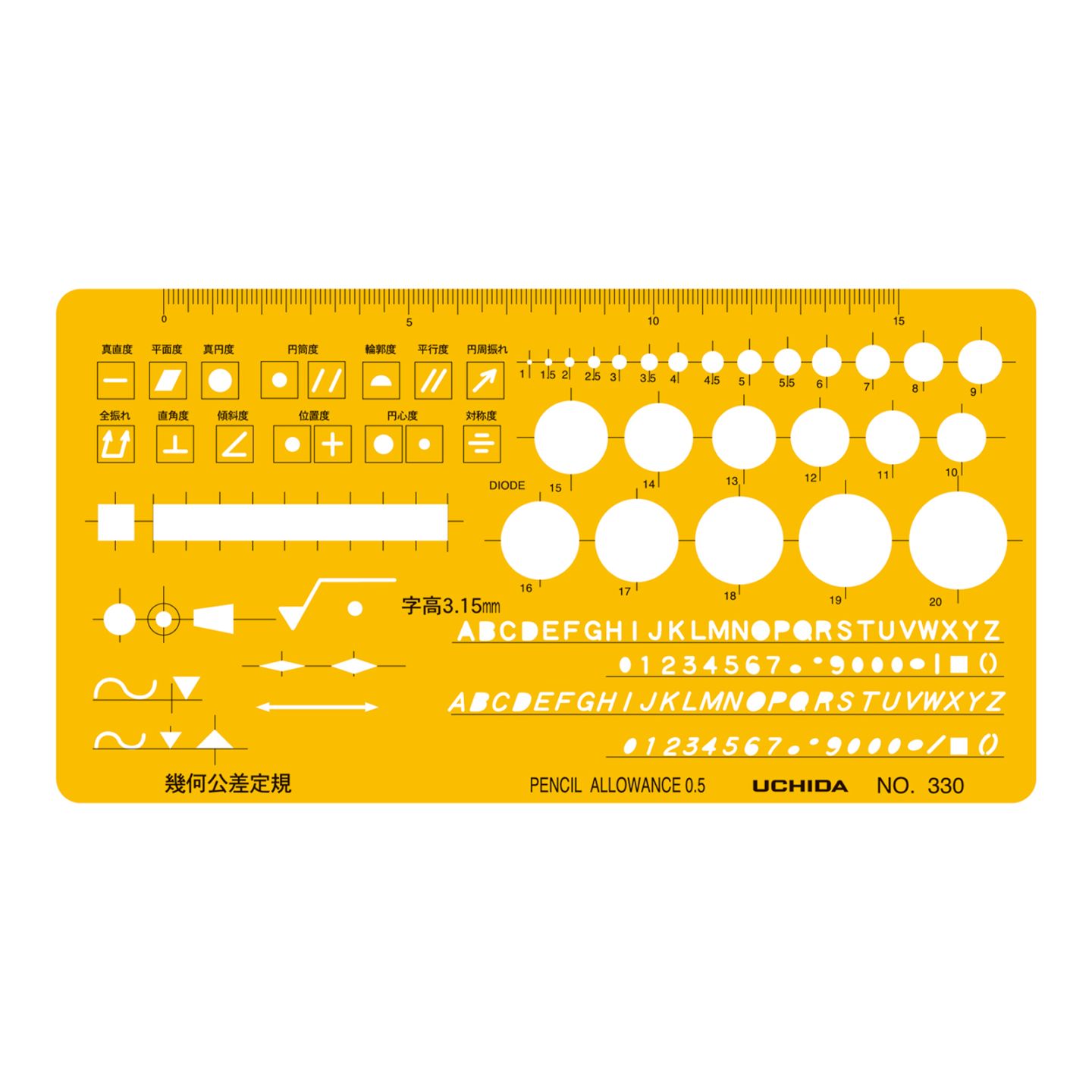 1-843-1808／テンプレート NO.330M 幾何公差