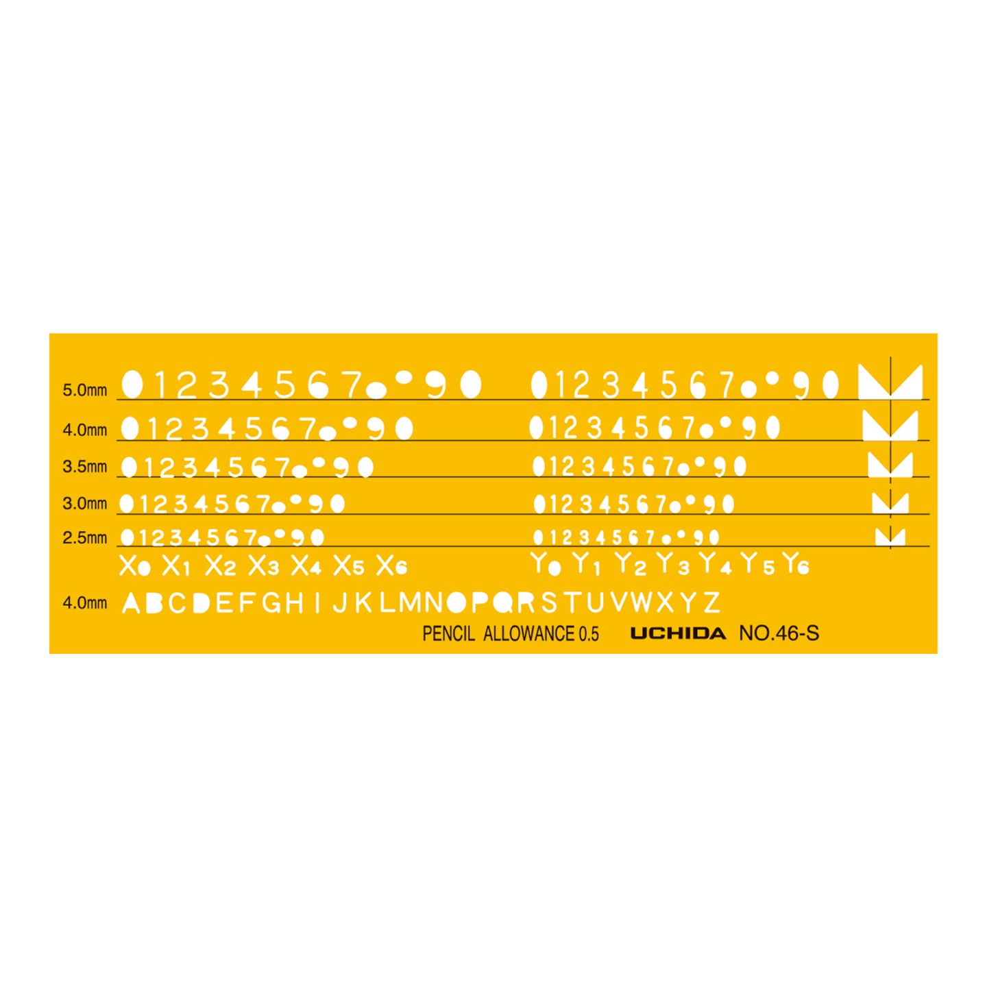 1-843-1810／テンプレート NO.46-S 英字・数字