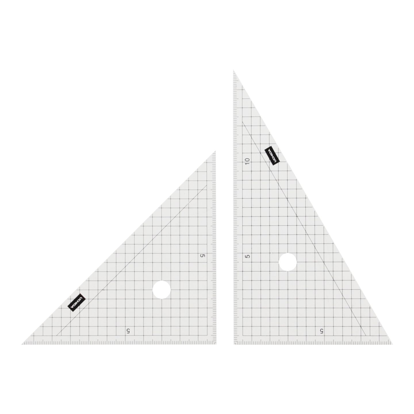 7-470-0001／方眼三角定規 15cm×2mm