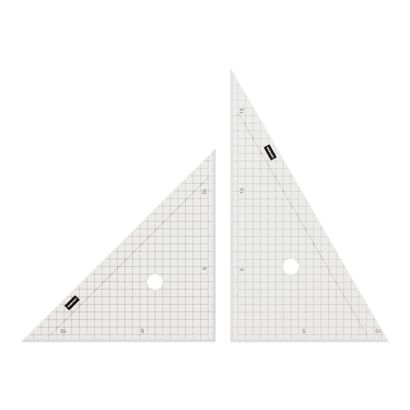 7-470-0002／方眼三角定規 18cm×2mm