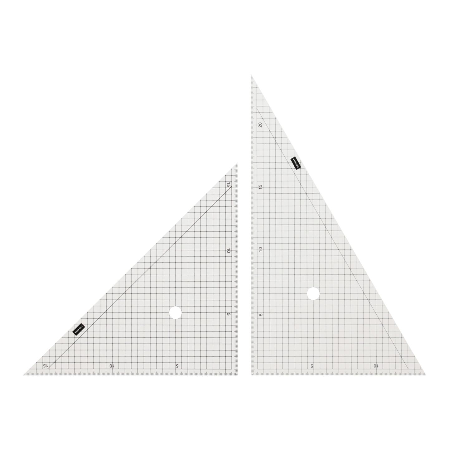 7-470-0003／方眼三角定規 24cm×2mm