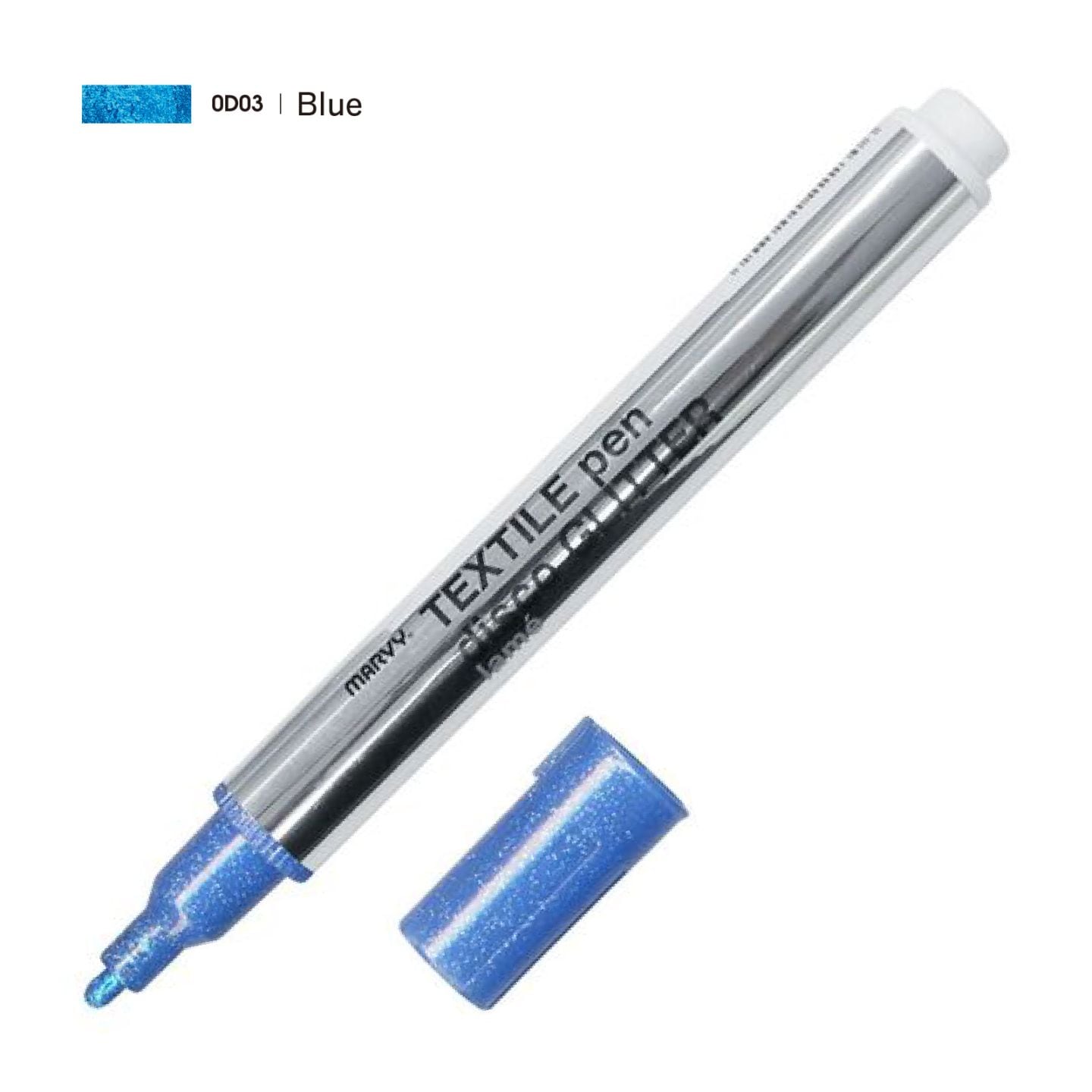 TEXTILE pen disco GLITTER ブルー