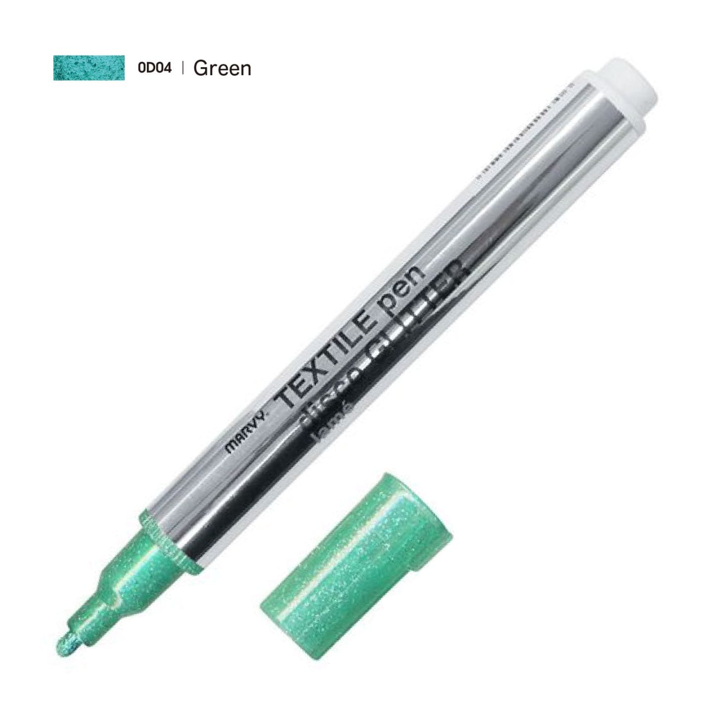 TEXTILE pen disco GLITTER グリーン