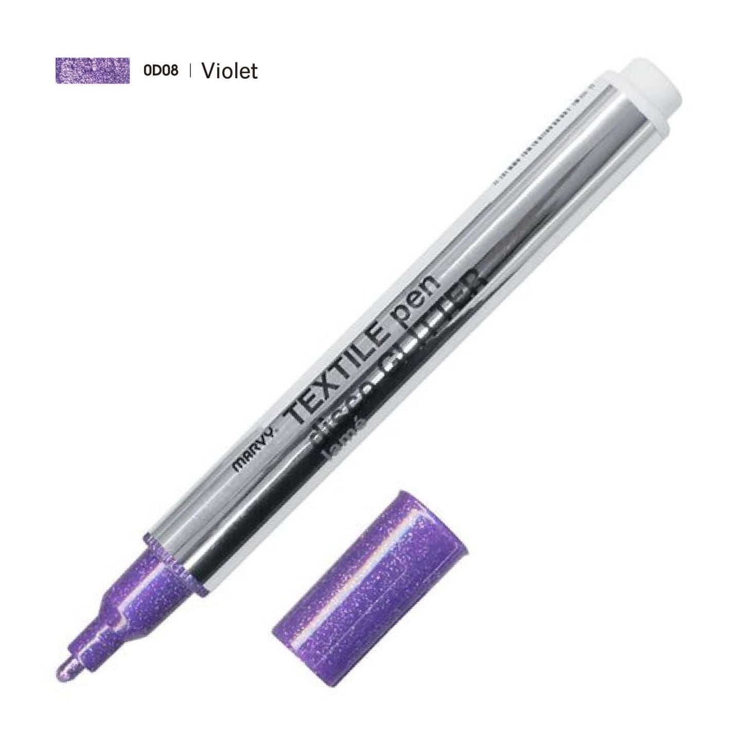 TEXTILE pen disco GLITTER バイオレット
