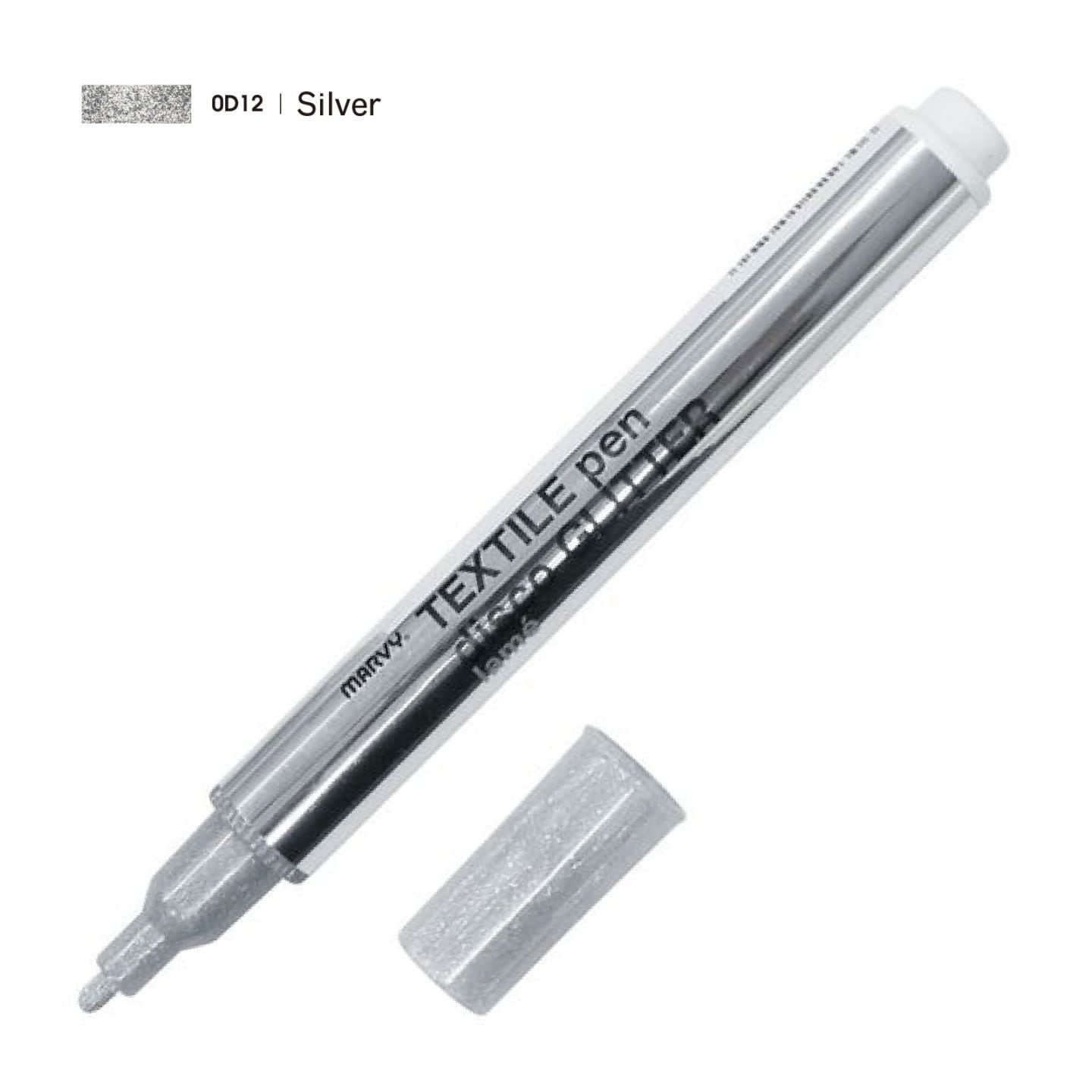 TEXTILE pen disco GLITTER シルバー