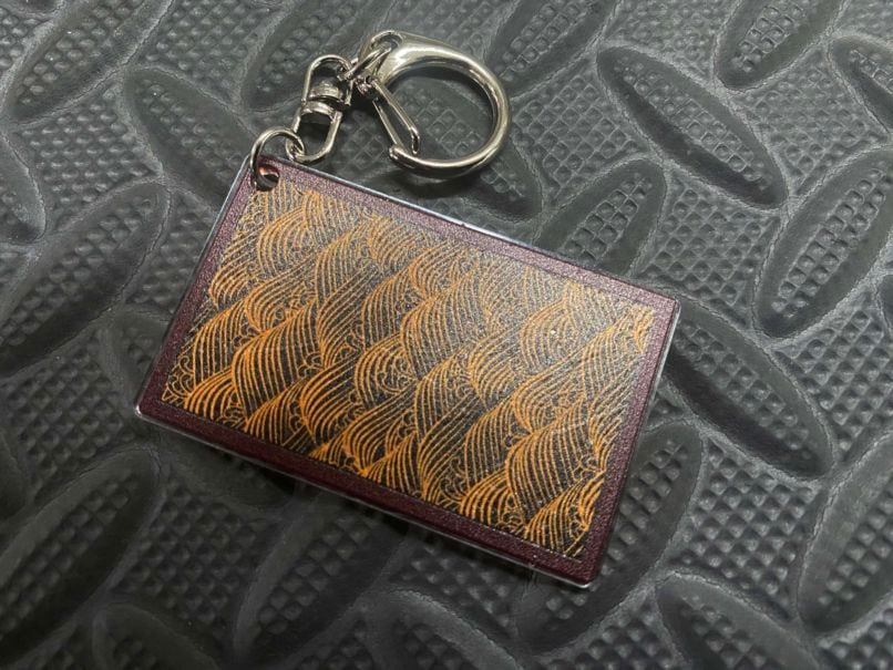 プリントキーホルダー 花札 猪10 | キーホルダー,プリントキーホルダー