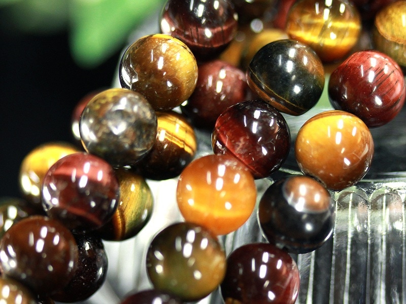 希少 青虎黄虎 大きなミックスタイガーアイ原石1面磨き 172